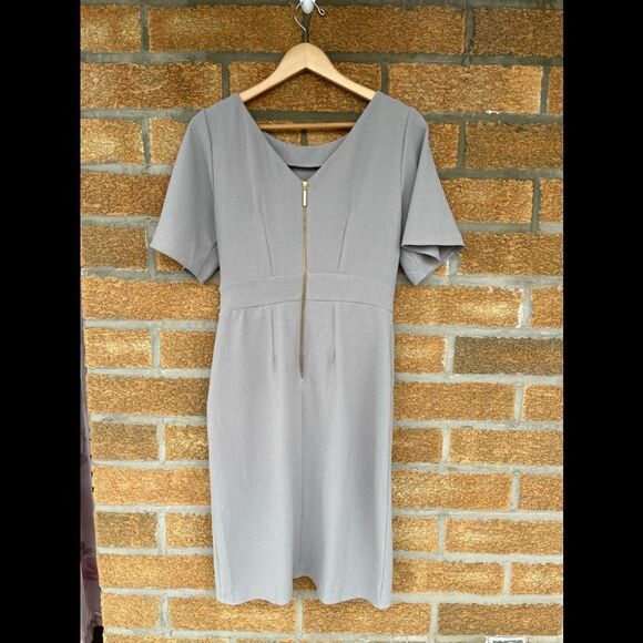 Closet London GRAY KIMONO WRAP DRESS 8 - Picture 7 of 8